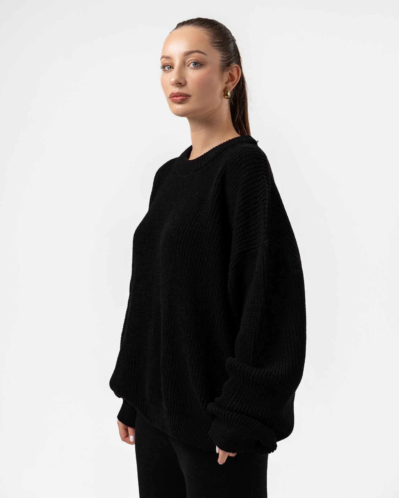 Knitted unisex crewneck