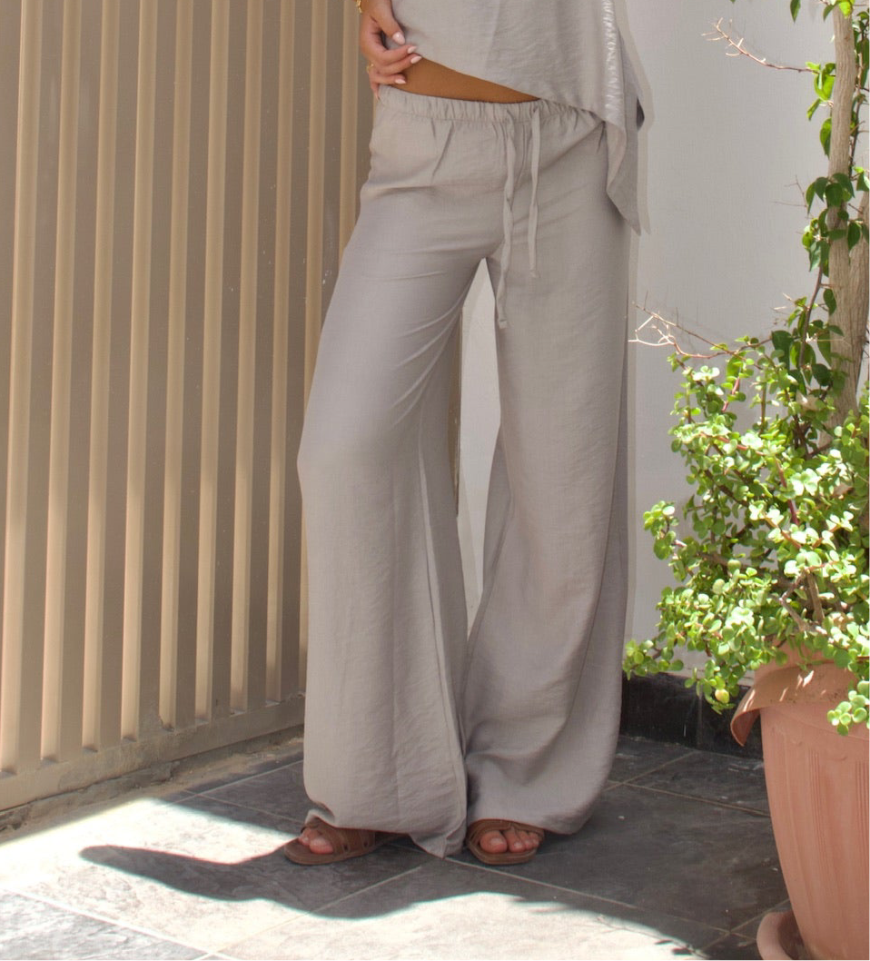 linen pants-light grey