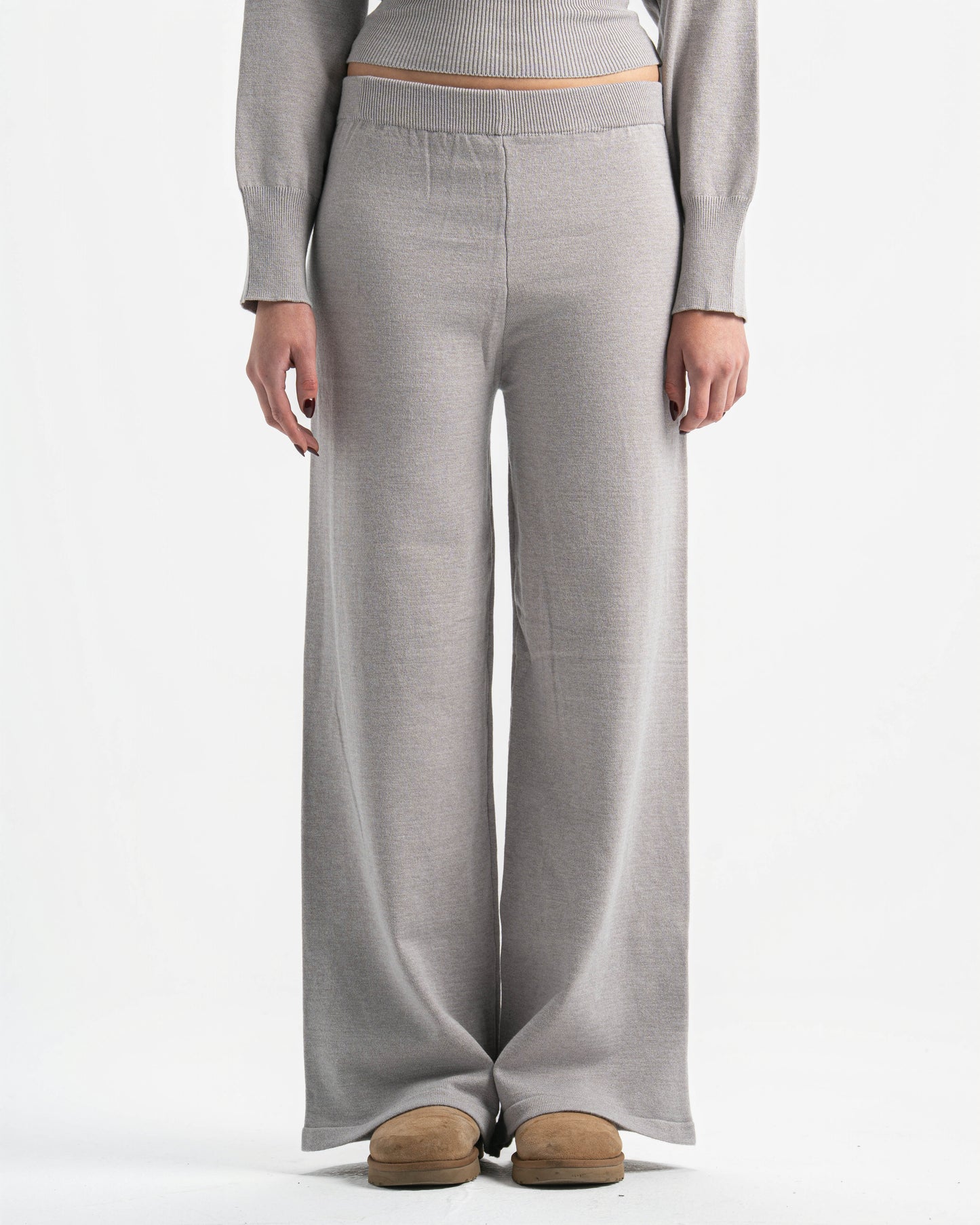 The sculpting knit Pants -light grey