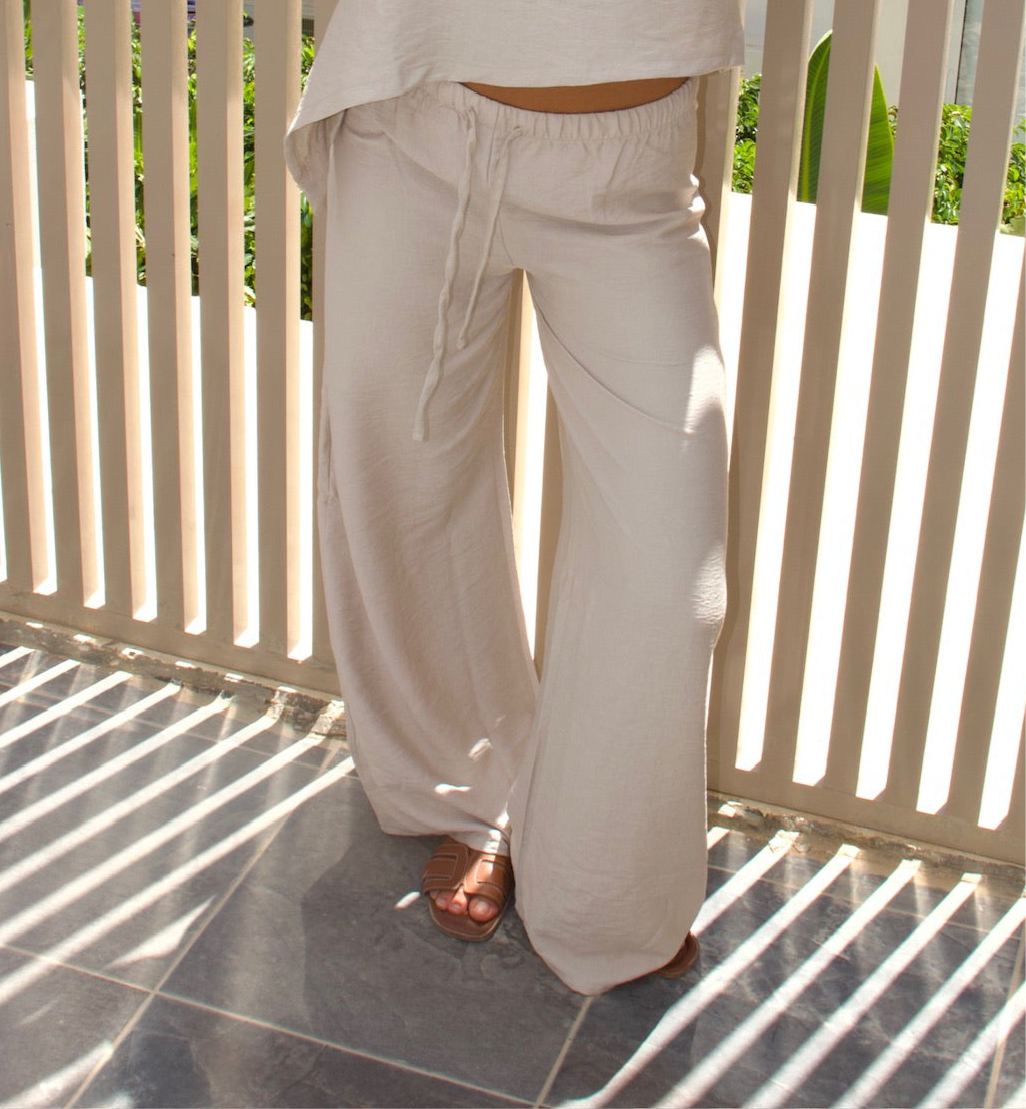 Linen pants-beige