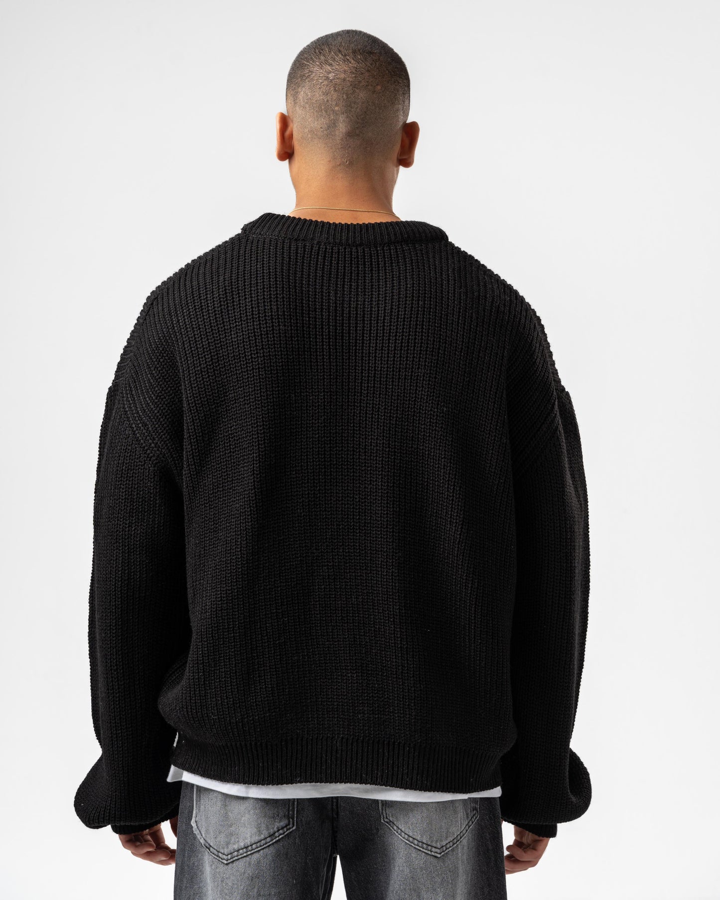 Knitted unisex crewneck