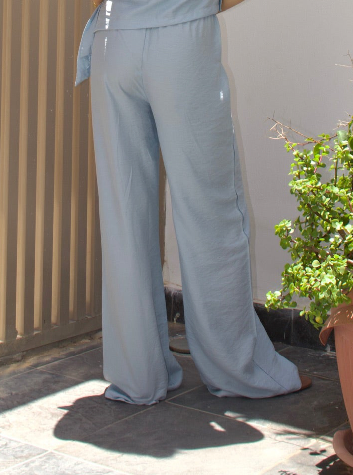 Linen pants-light blue