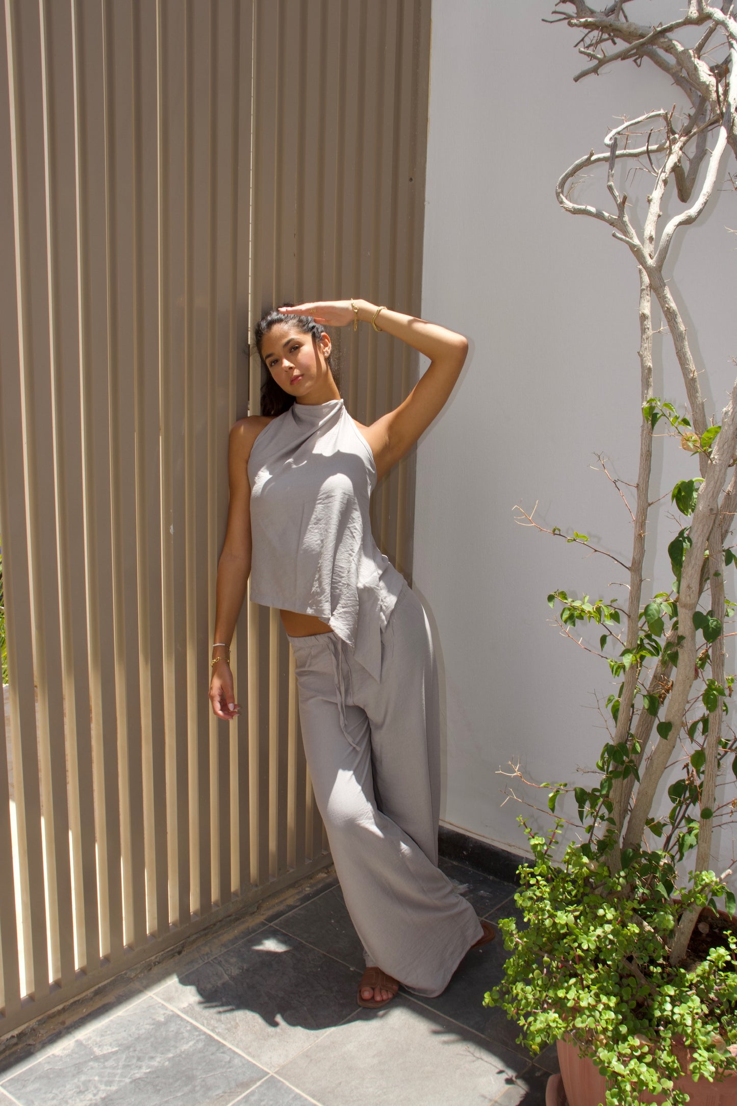 The halter set-light grey