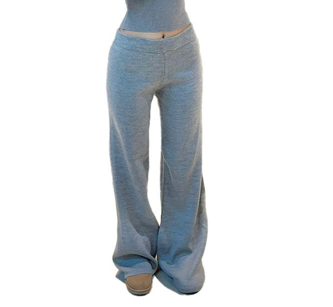 Grey knit pants
