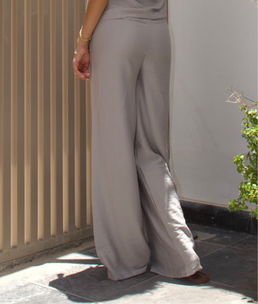 linen pants-light grey