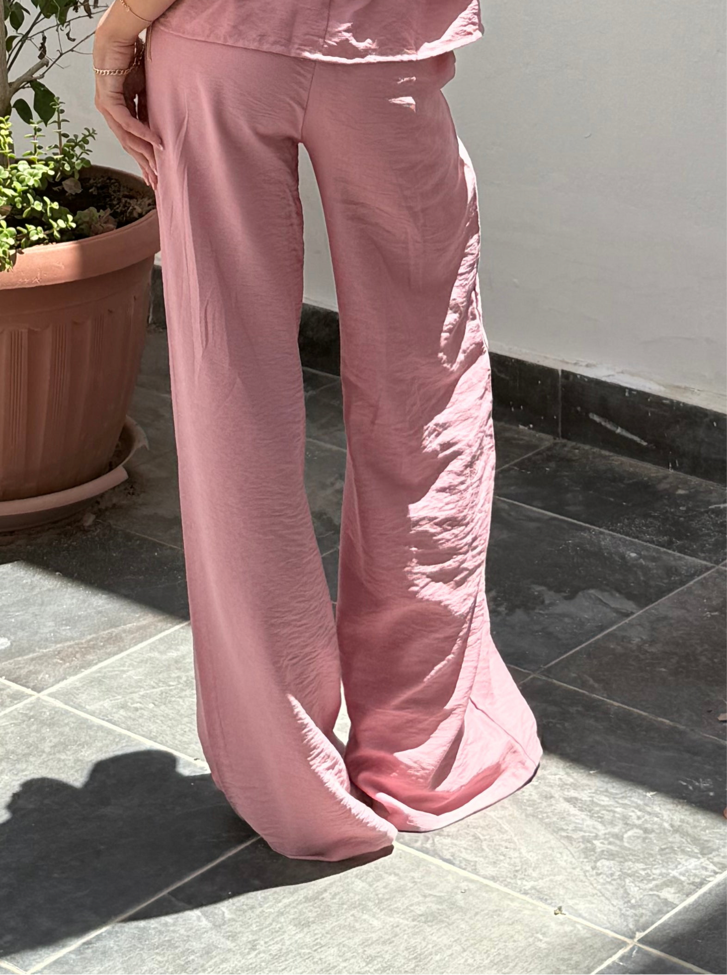 Linen pants-dusty pink