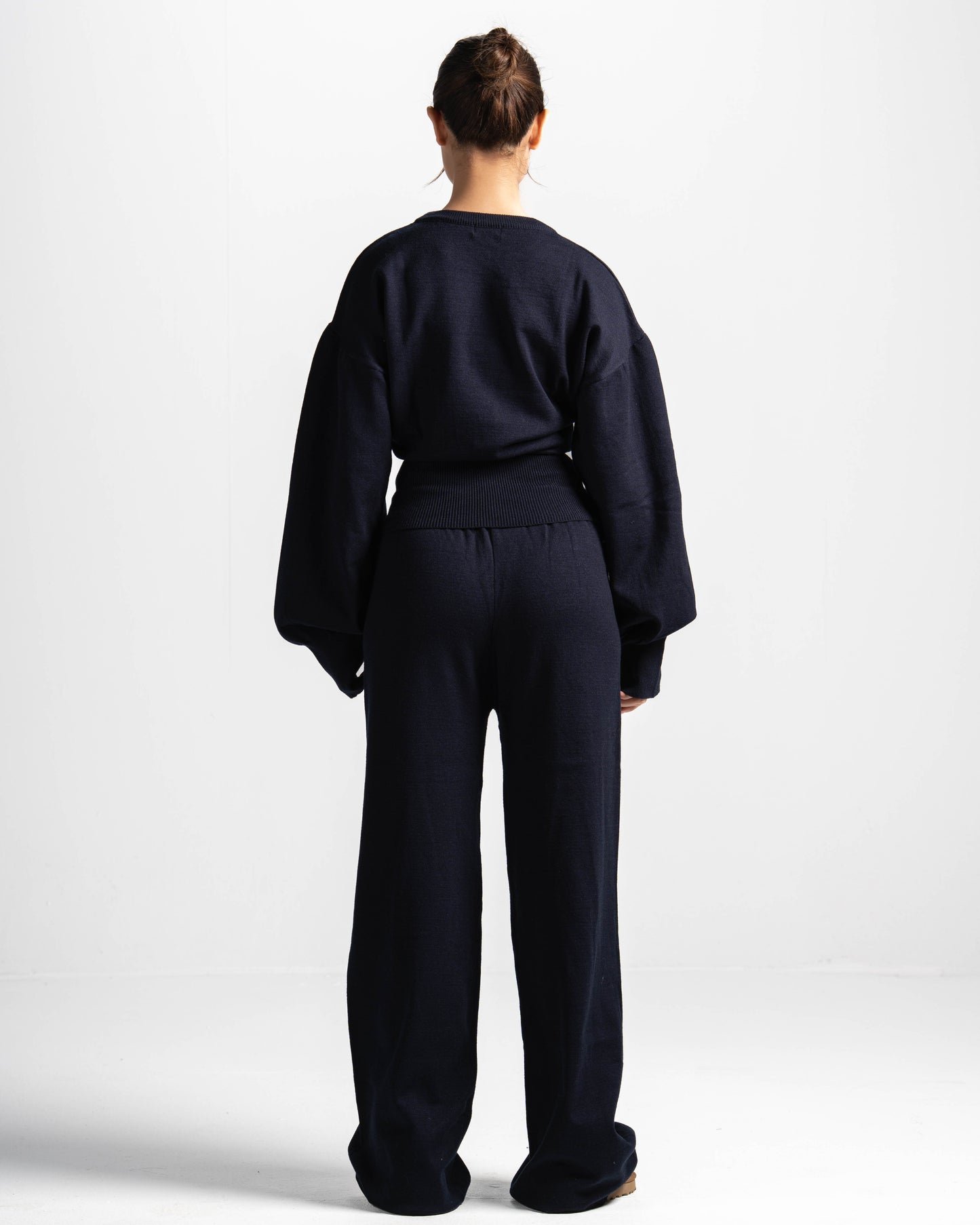 The sculpting knit set-navy