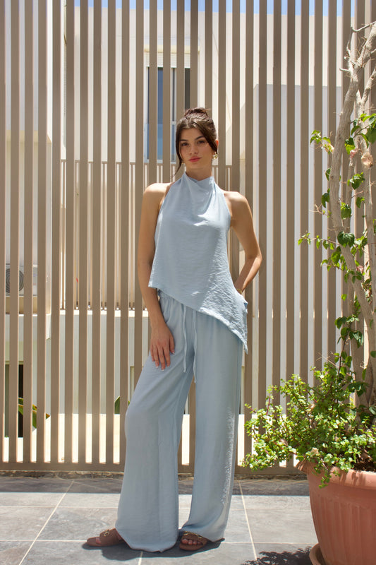 The halter set-light blue