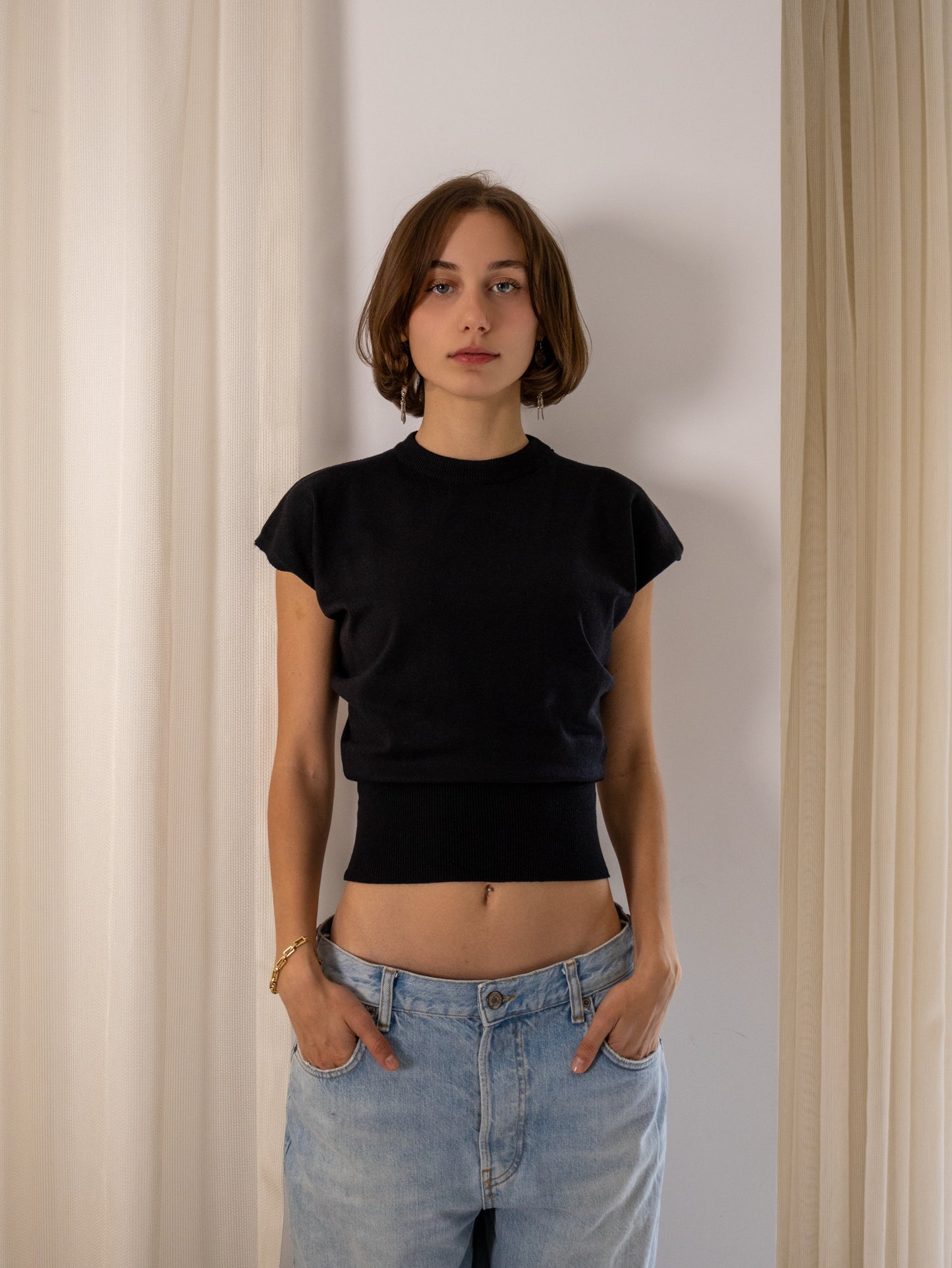 The cinch knit-black
