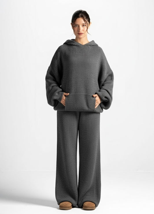 The cozy core set-Dark grey