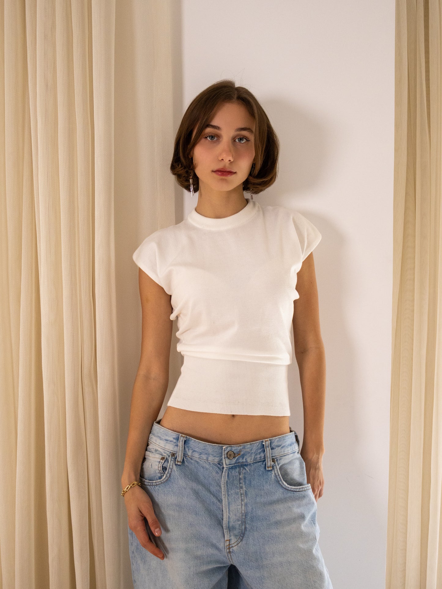 The Cinch knit-white