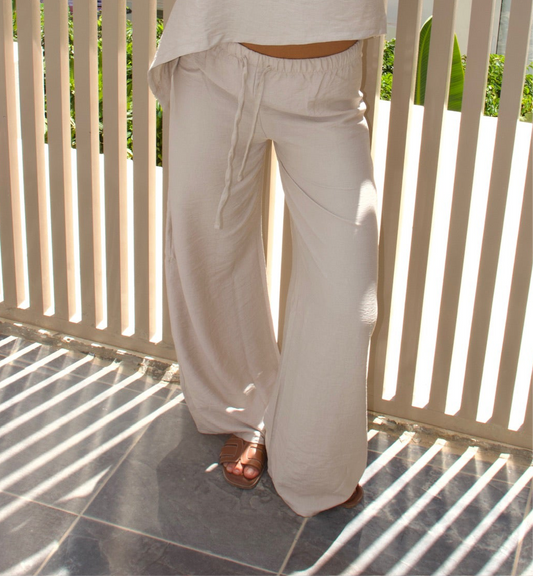 Linen pants-beige