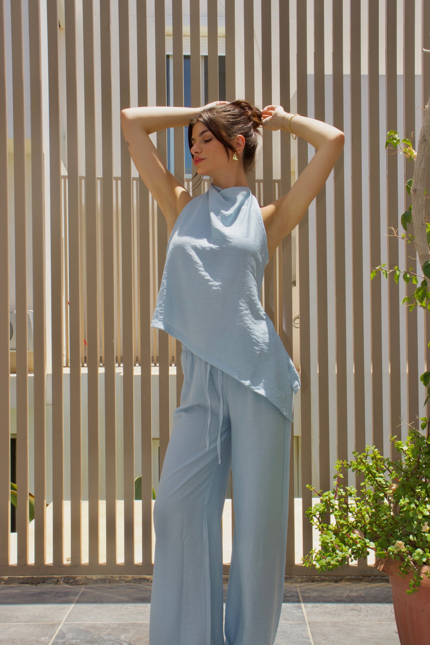 The halter set-light blue