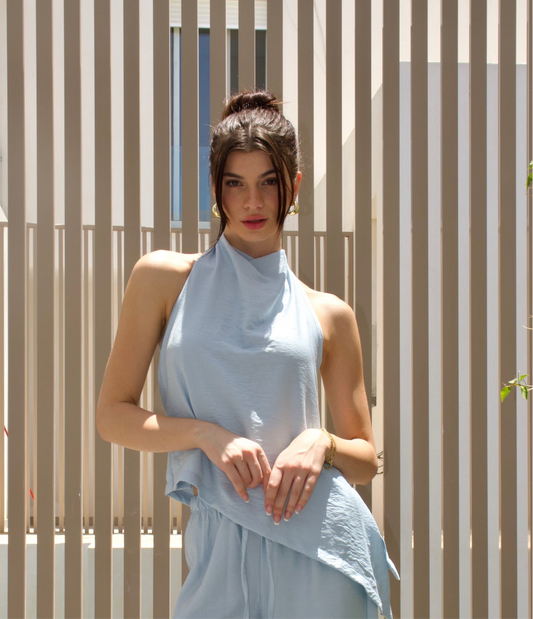 Halter top-light blue