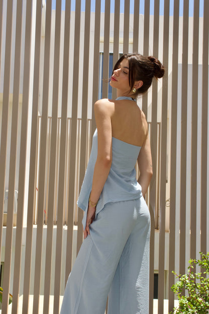Halter top-light blue
