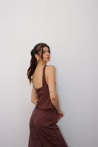 The trio bow set-brown