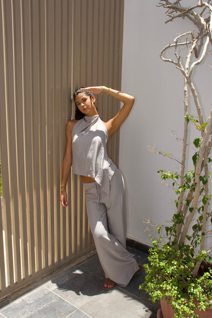 The halter set-light grey