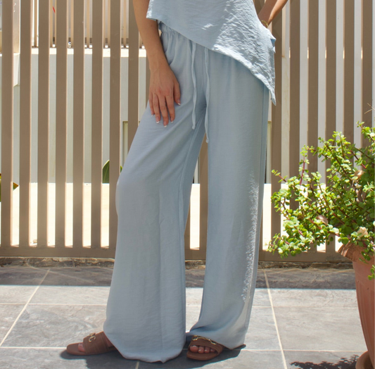 Linen pants-light blue