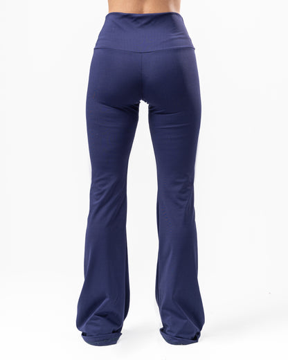 Criss cross flared leggings-navy
