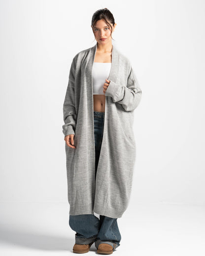Soft knit cardigan-grey