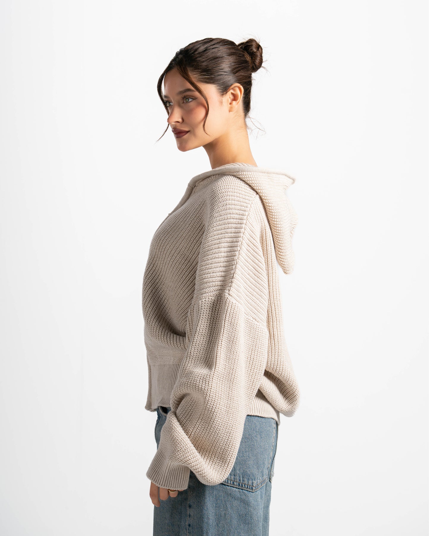 The KnitHood jacket-beige