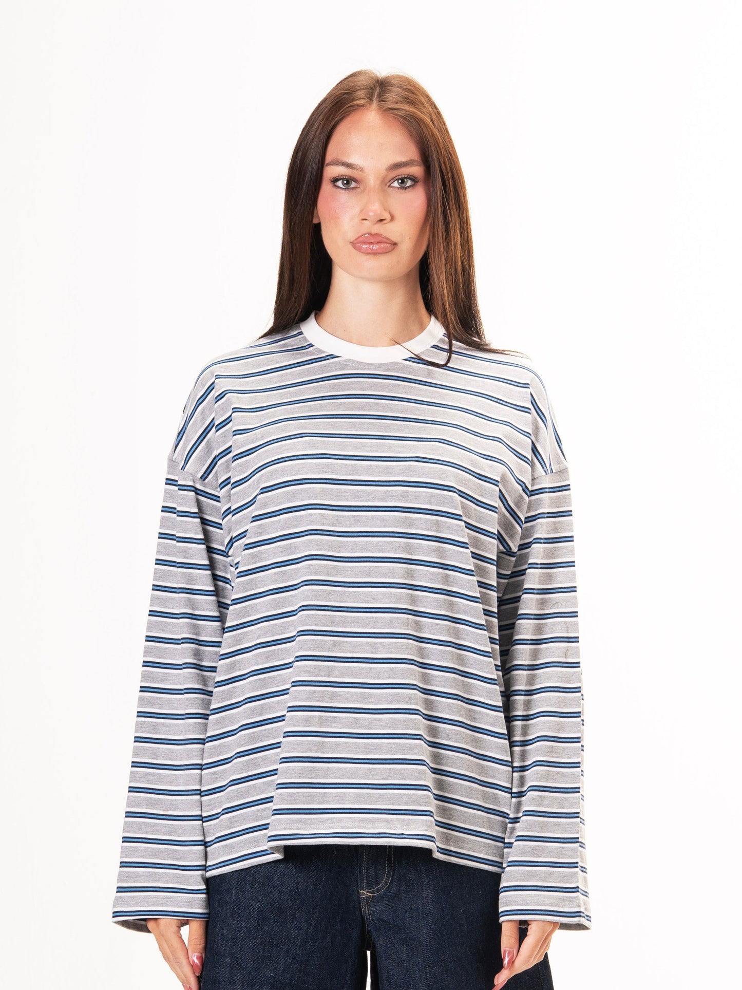 Long sleeve parallel tee-Stone