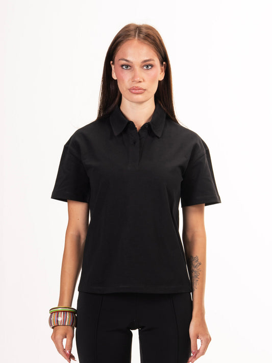 Polo parallel tee-Black