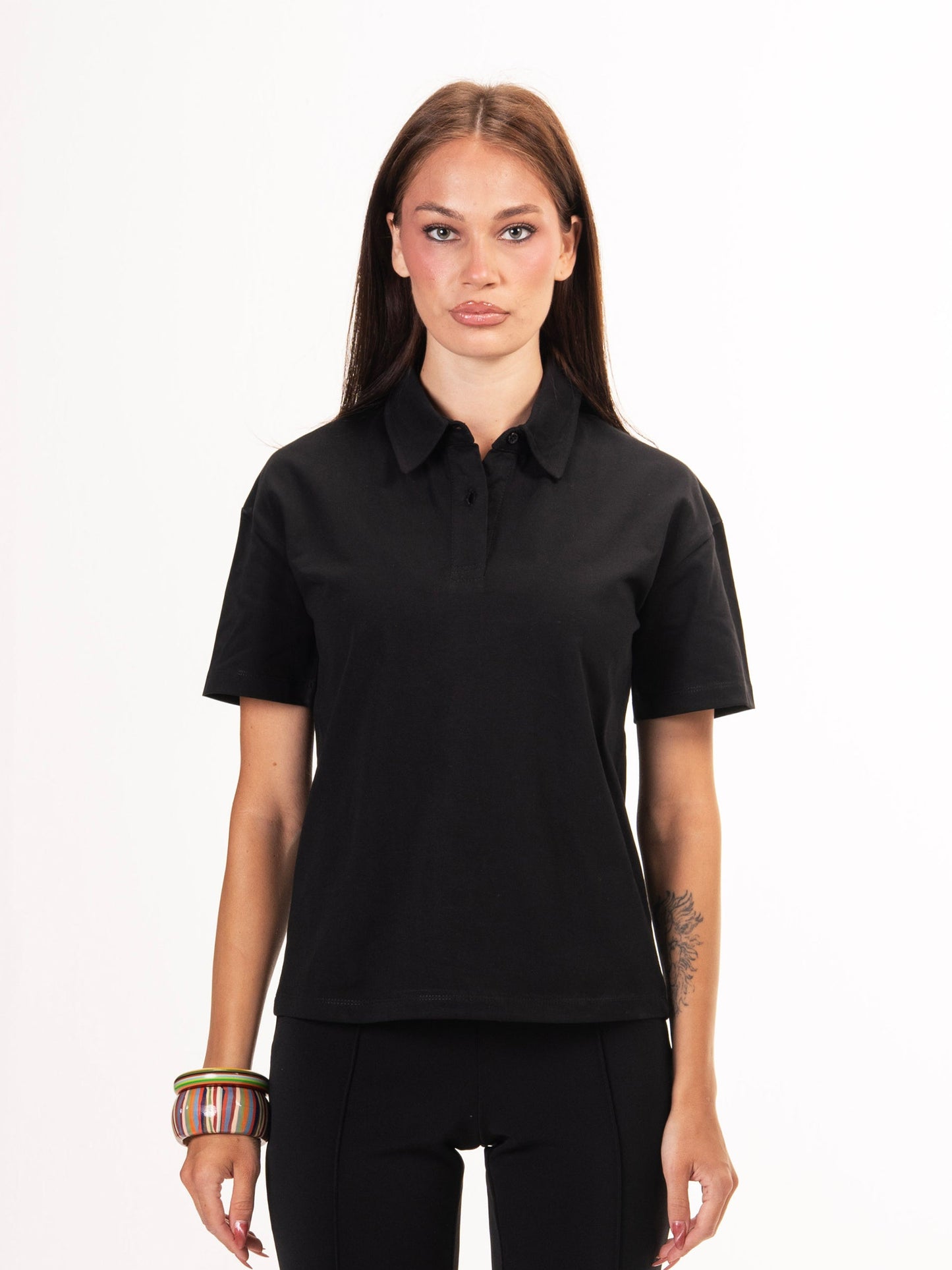 Polo parallel tee-Black