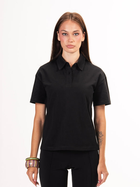 Polo parallel tee-Black
