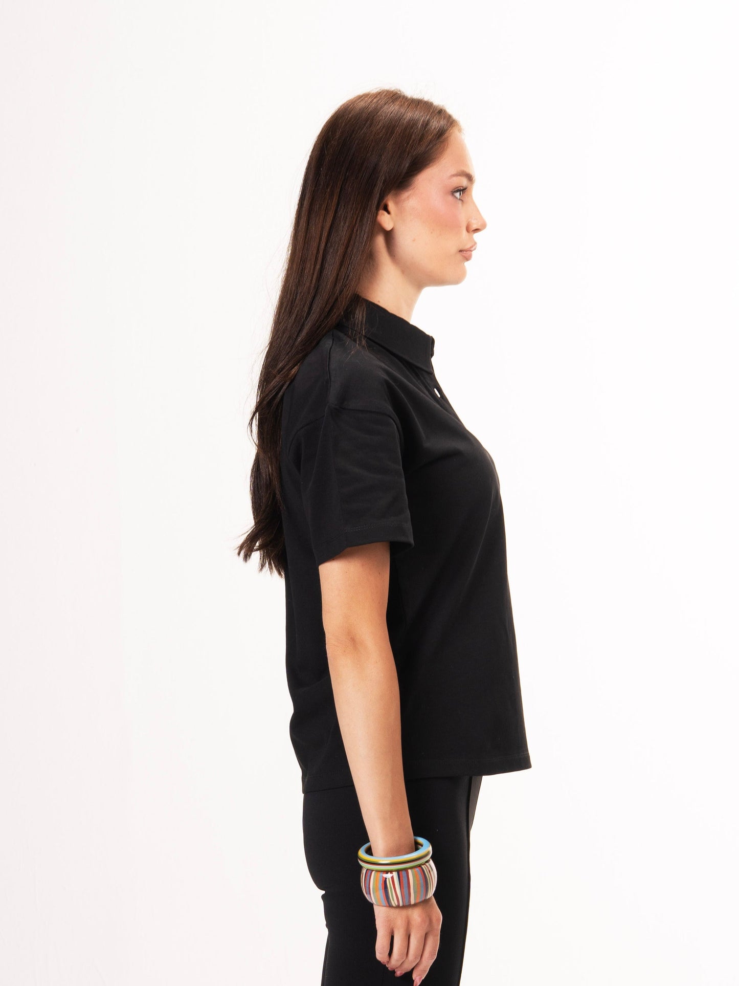 Polo parallel tee-Black