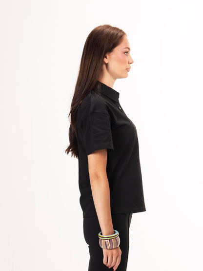 Polo parallel tee-Black