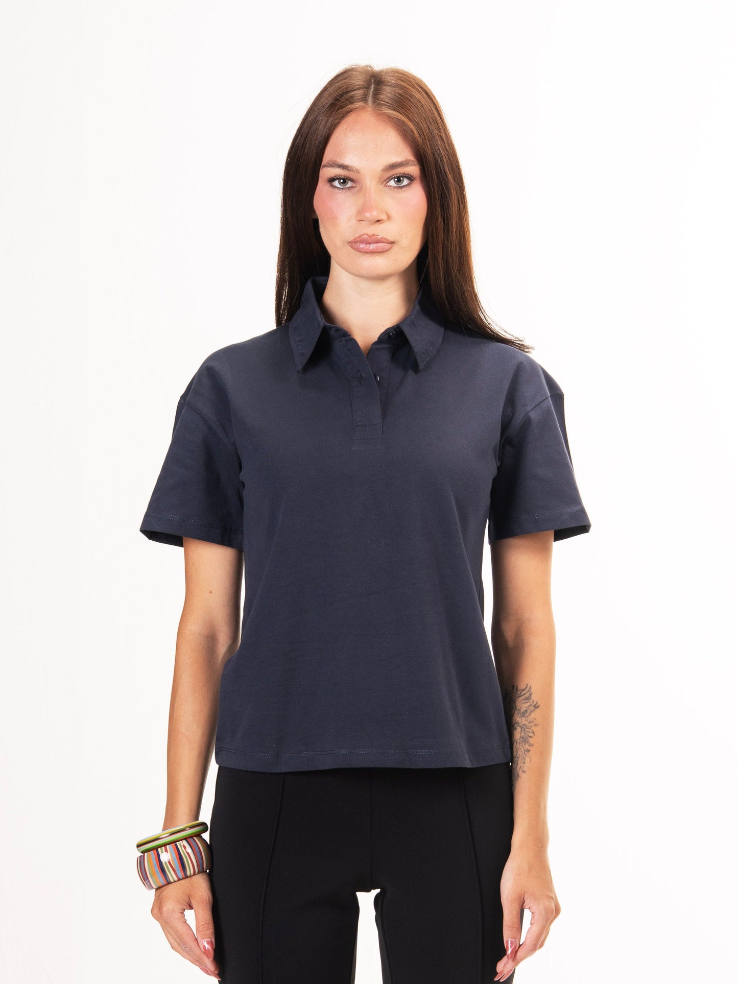 Polo parallel tee-Navy
