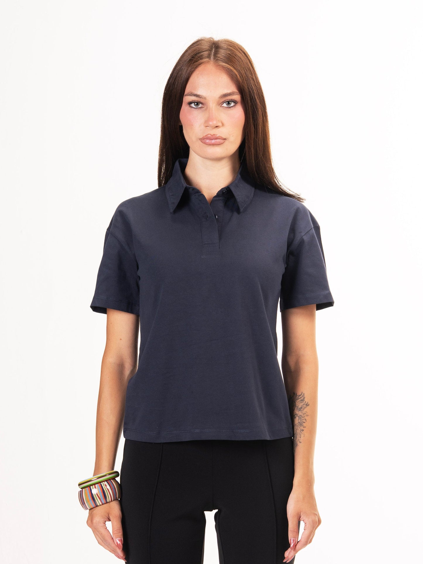 Polo parallel tee-Navy