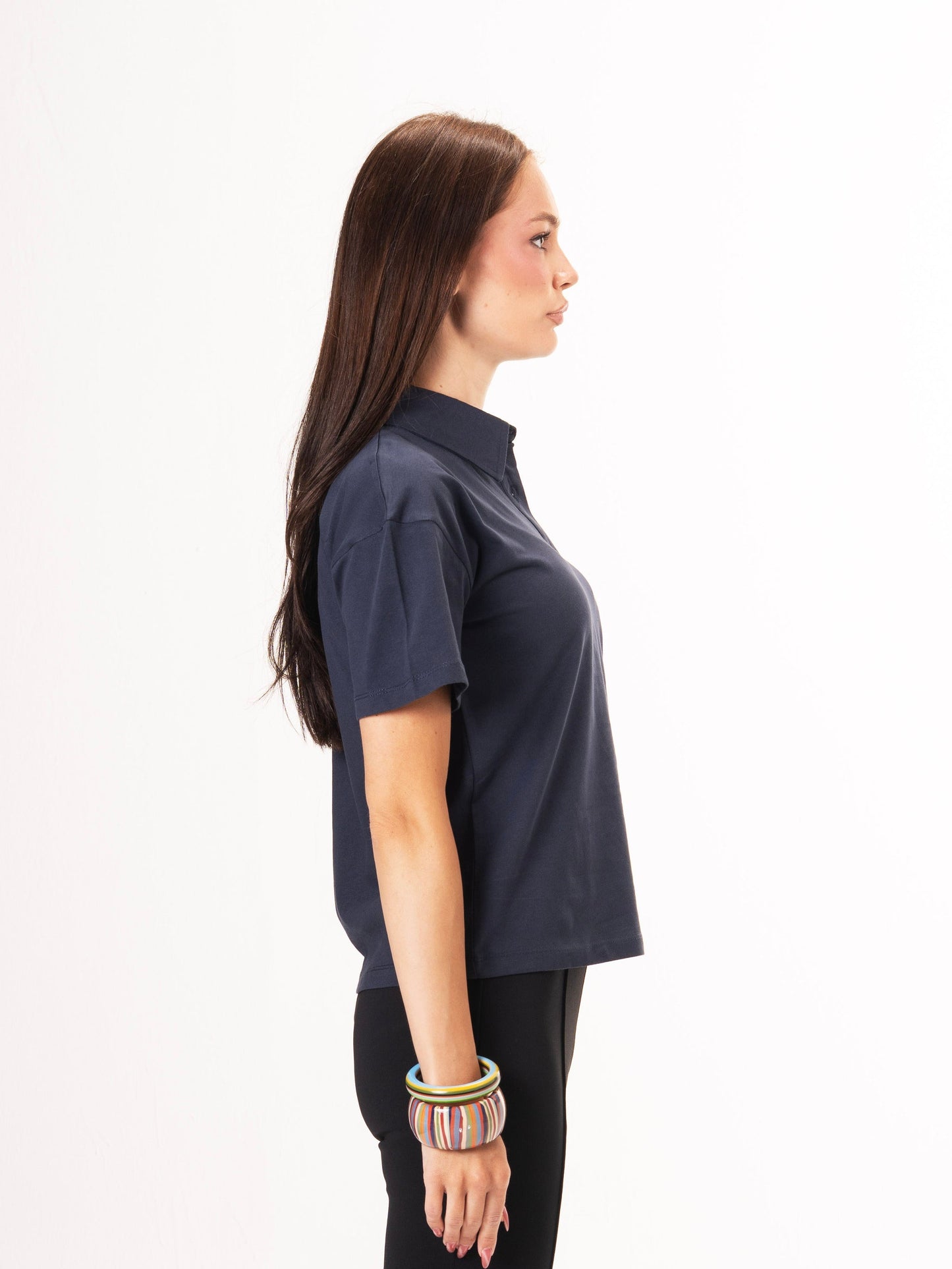 Polo parallel tee-Navy