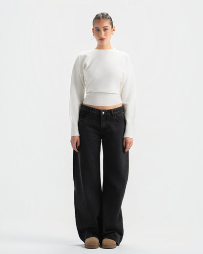 Low rise jeans- Black
