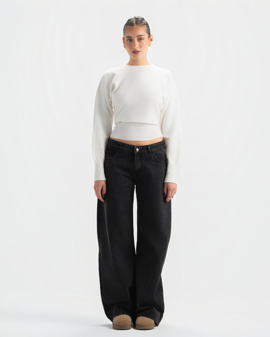 Low rise jeans- Black