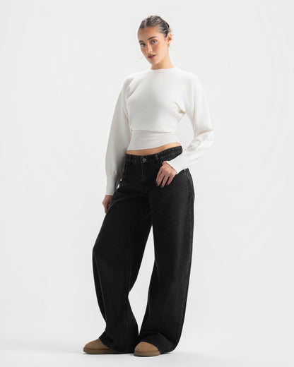 Low rise jeans- Black