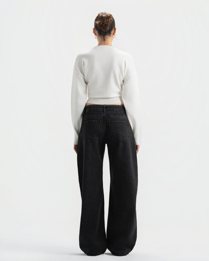Low rise jeans- Black