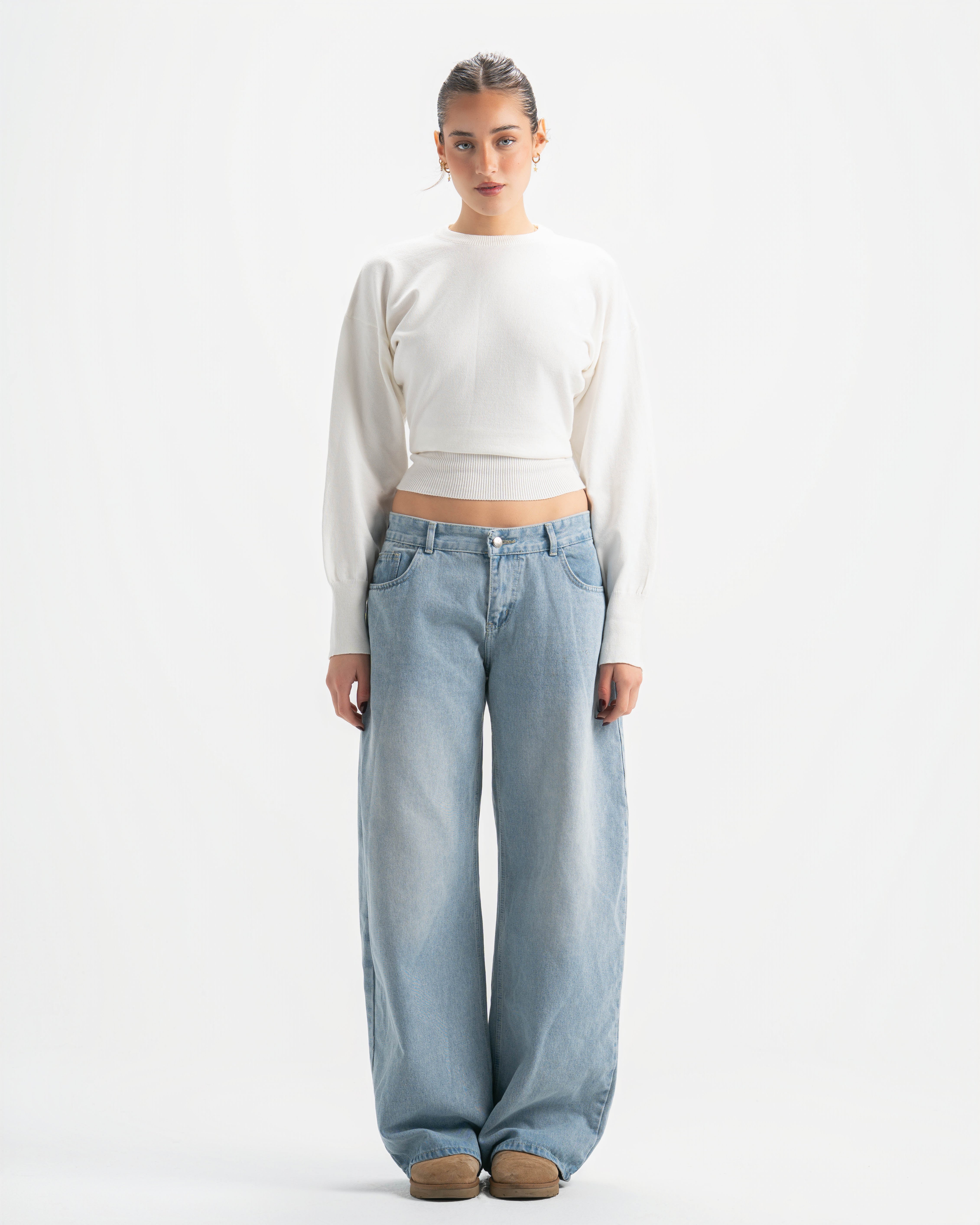 Low rise jeans-Ice blue – Staqqs Clo
