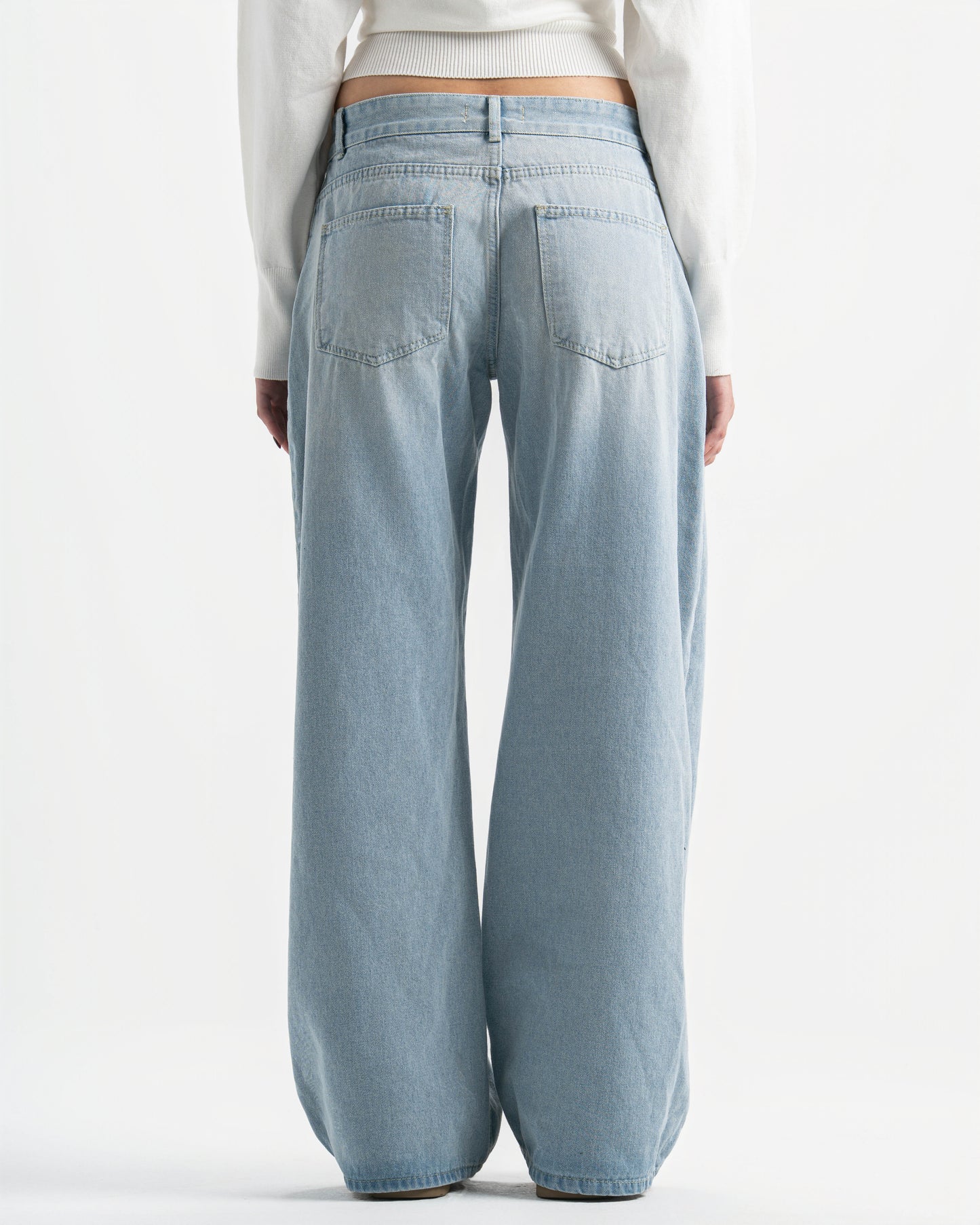 Low rise jeans-Ice blue