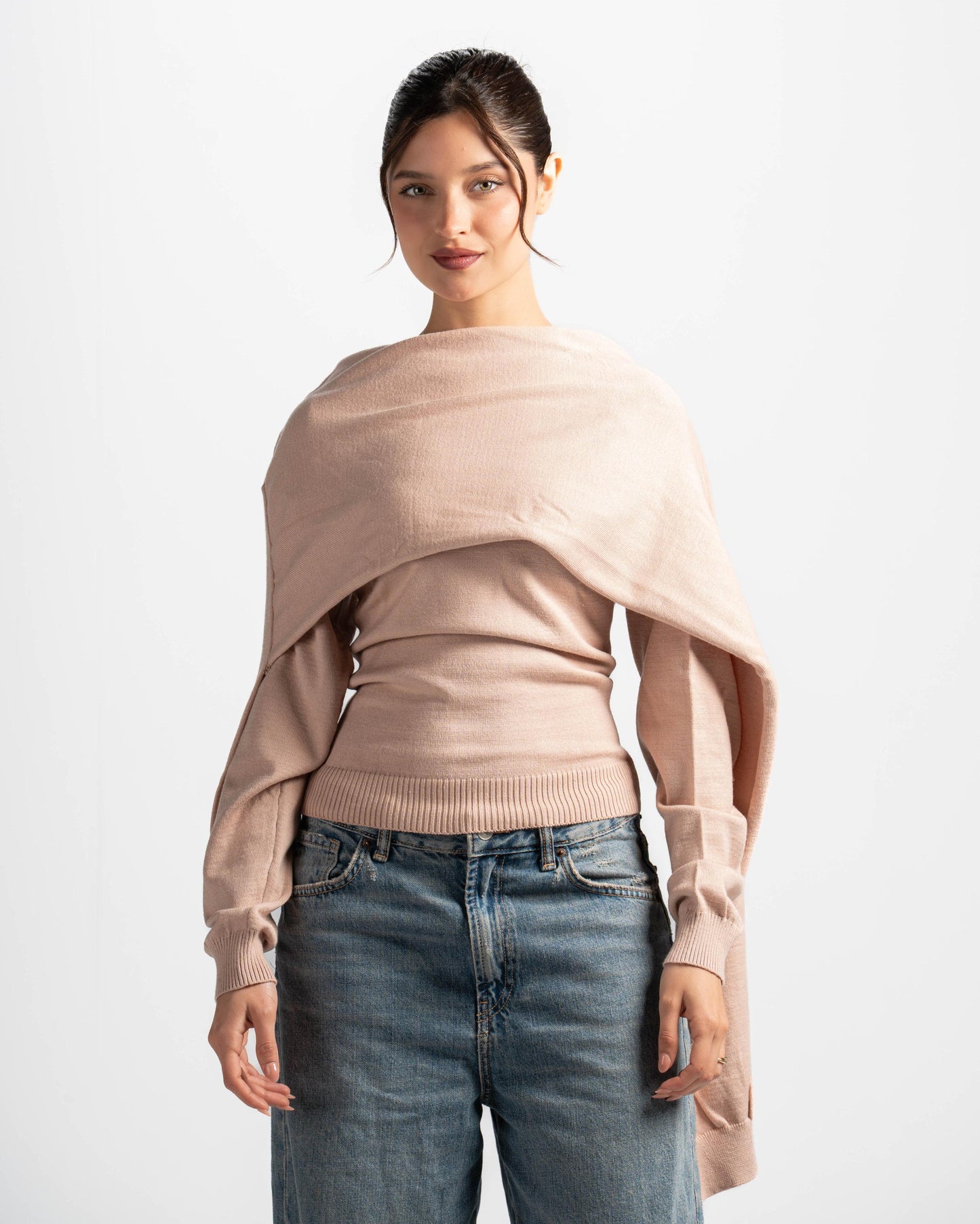 The scarf top-nude