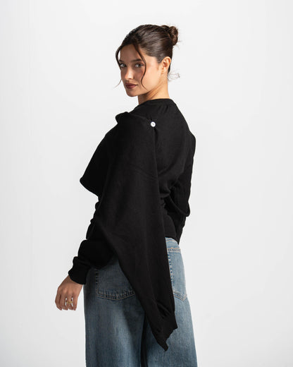 The scarf top-black