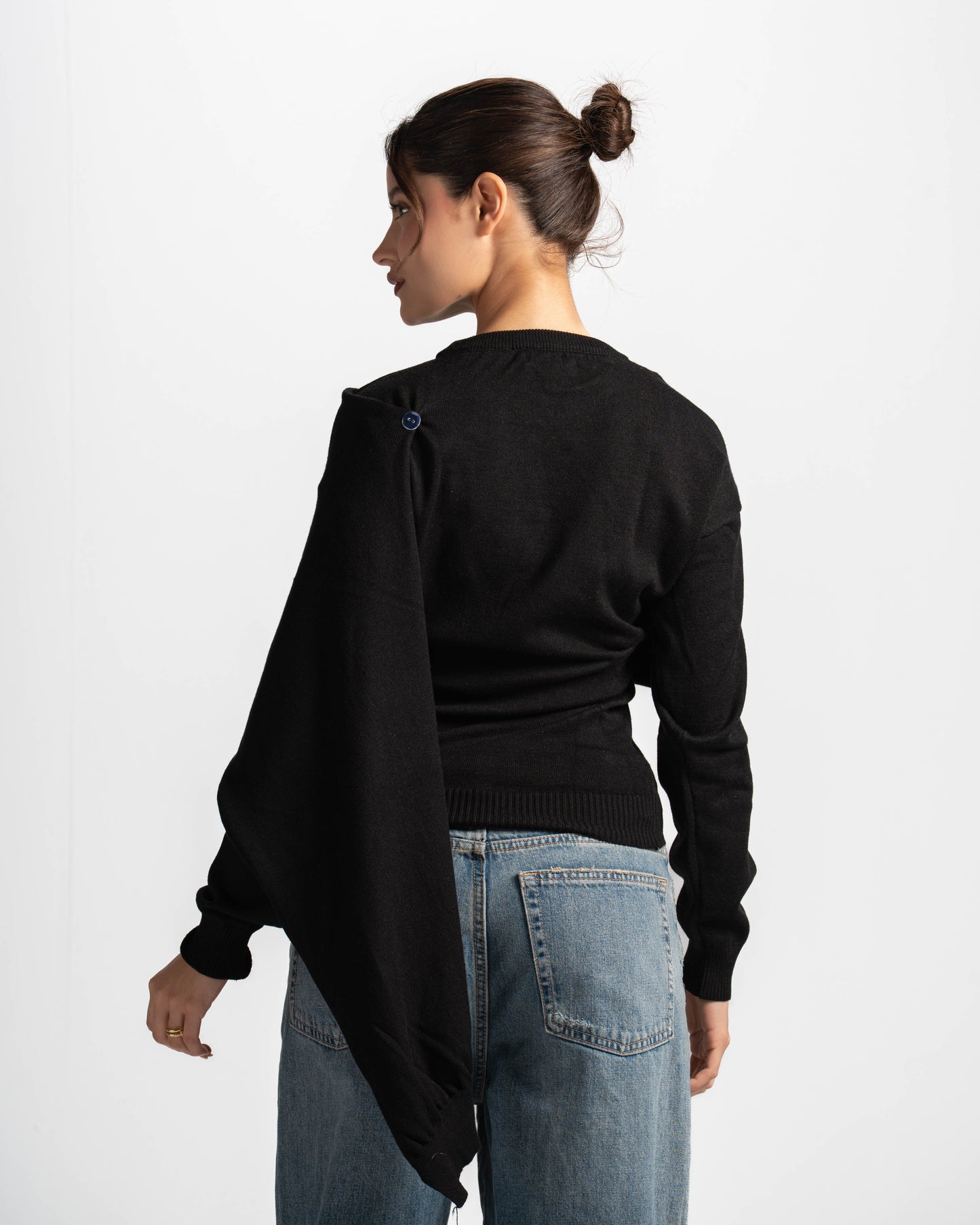 The scarf top-black
