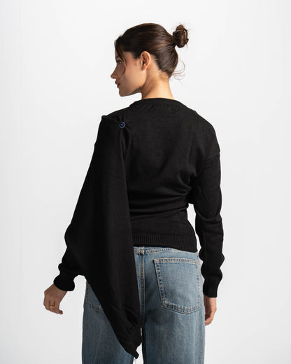 The scarf top-black