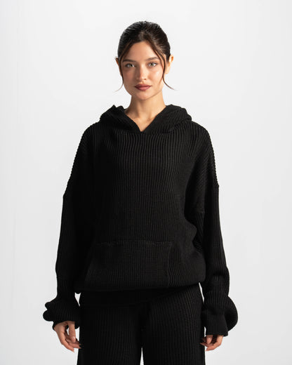 The cozy core hoodie-black