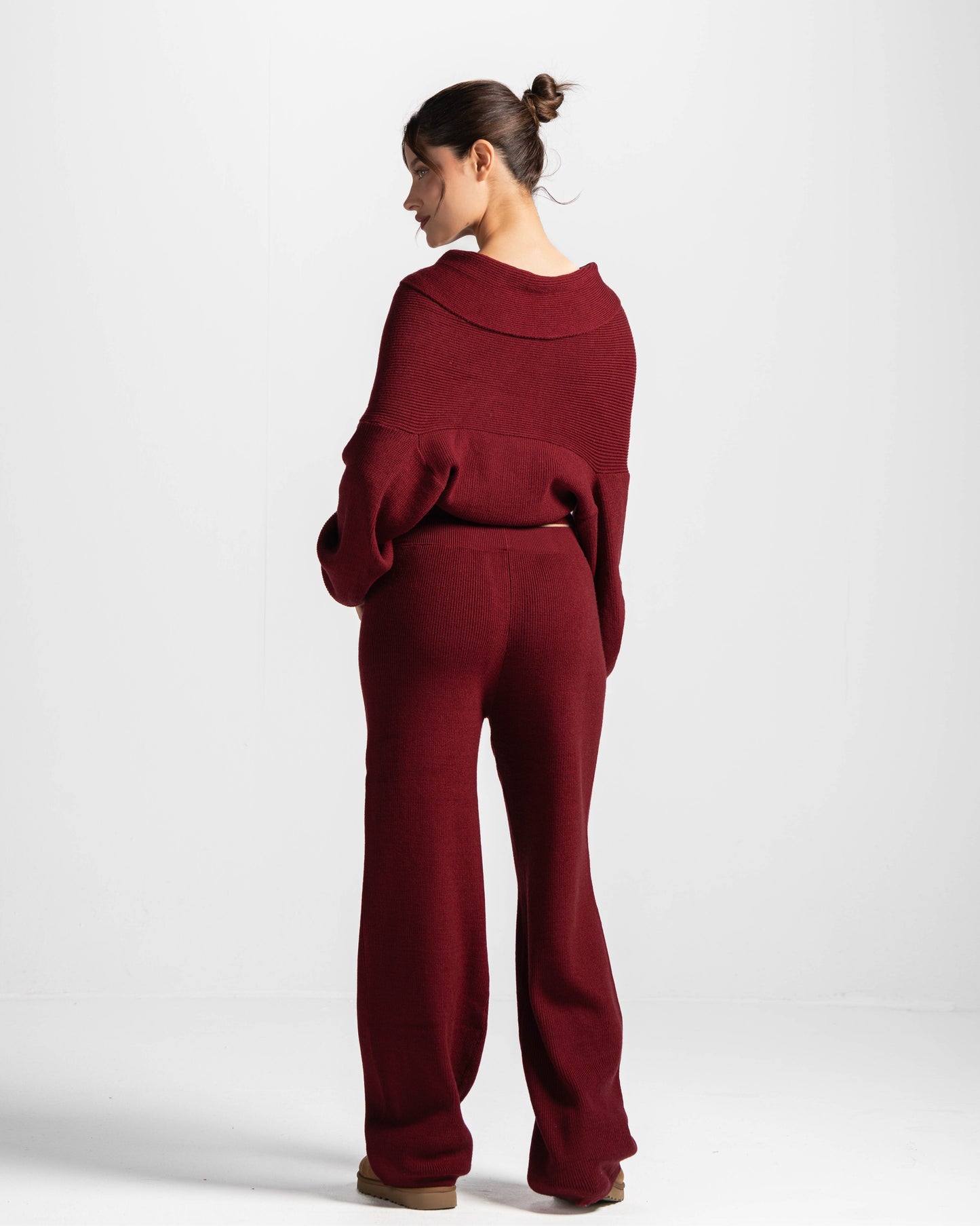 The criss cross set-burgundy
