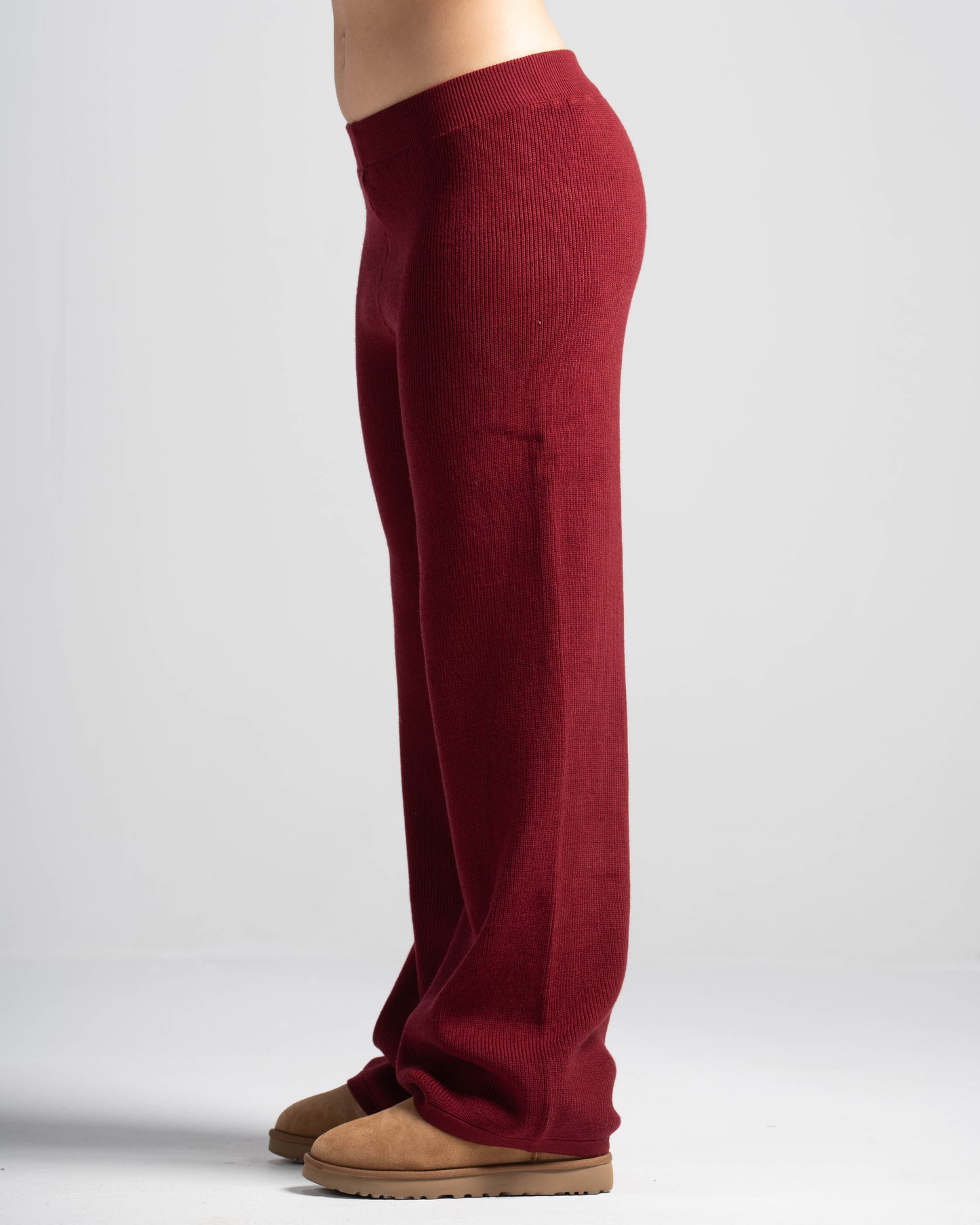 The criss cross pants-burgundy