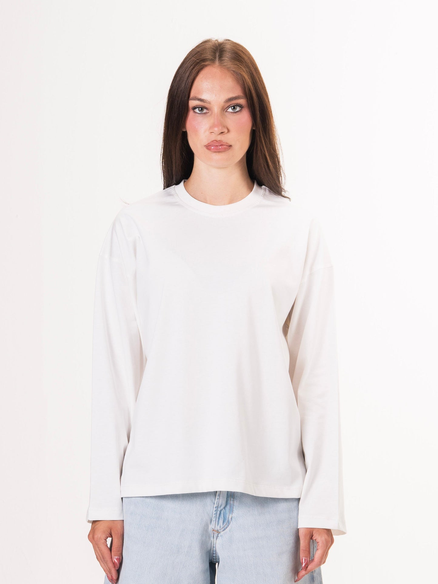 Long sleeve parallel tee-Off white