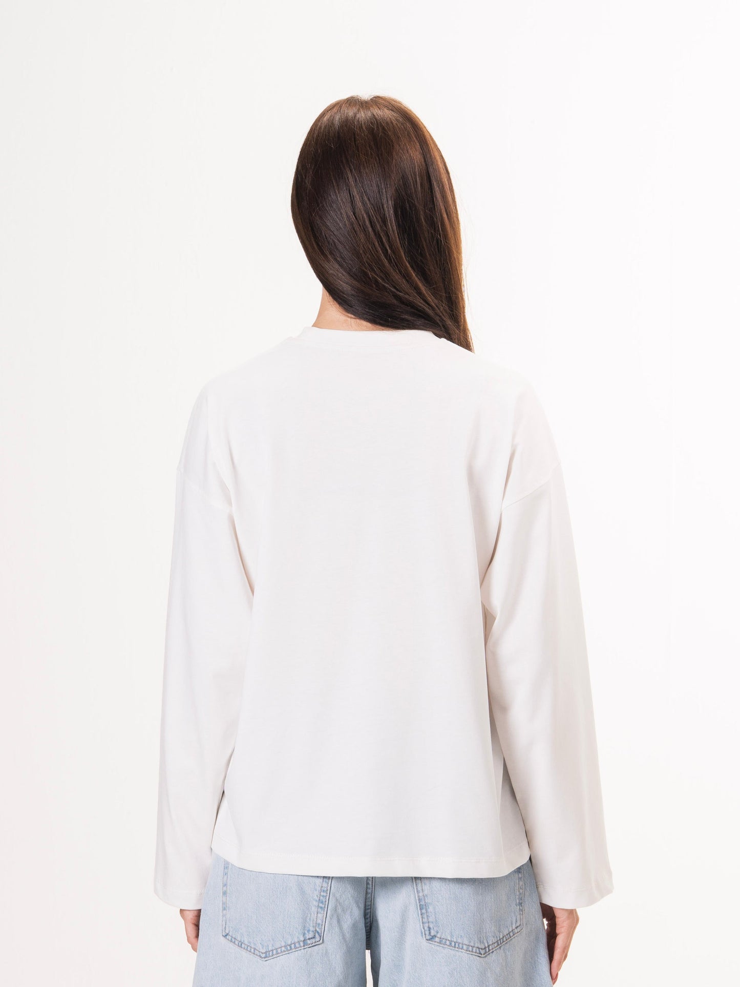 Long sleeve parallel tee-Off white