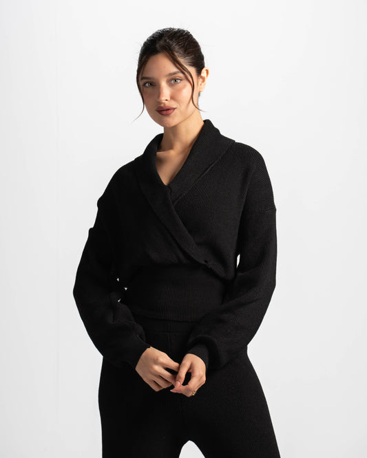 The criss cross top-black